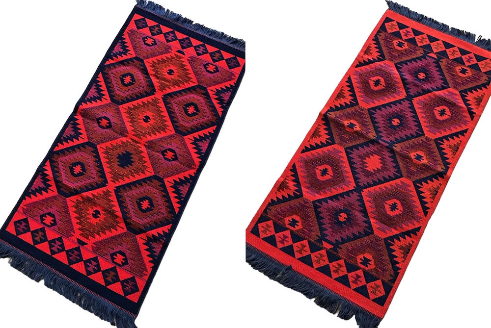 80x125 O14 fekete-narancs kétoldalas szőnyeg