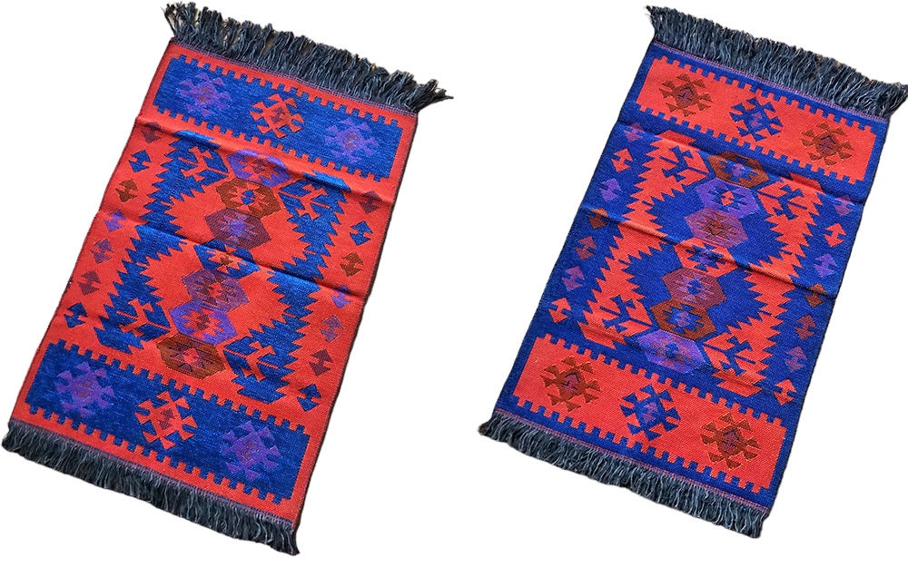 60x120 O2 kék-narancs kétoldalas szőnyeg