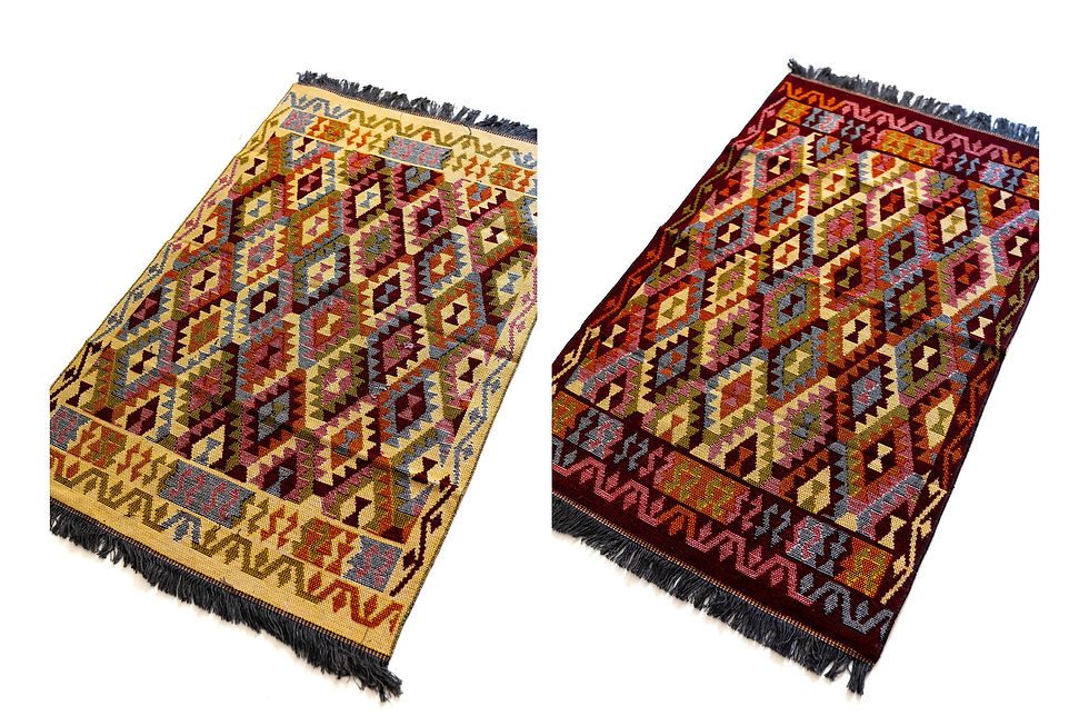 80x120 O13 bézs-bordó kétoldalas szőnyeg