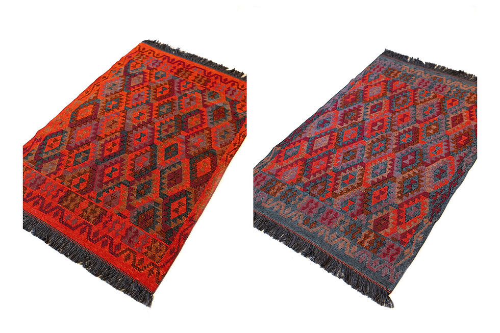 80x120 O13 narancs-szürke kétoldalas szőnyeg