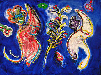 14. le visiteur du soir, huile sur toile, 2025, 160 x 120cm