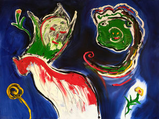 4. le chat rouge, 2025, 160 x 120cm