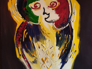 1. L'oisillon, huile sur toile, 2025, 160 x 120cm