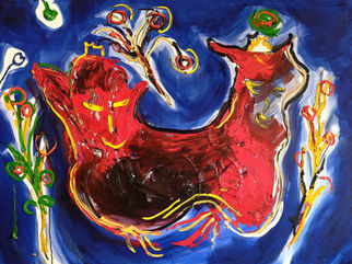 20. Les frères siamois, huile sur toile, 2025, 160 x 120cm