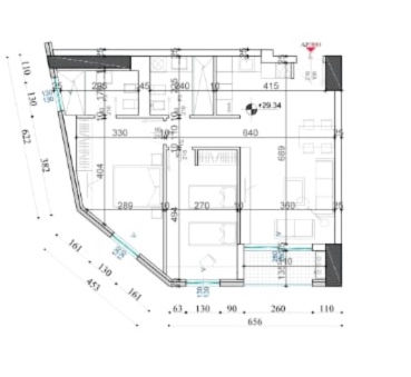 Thumbnail: Apartament 2+1 per shitje tek Shqiponja Square Building.