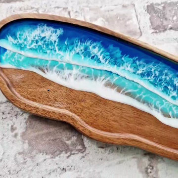 Thumbnail: Acacia wood resin ocean tray