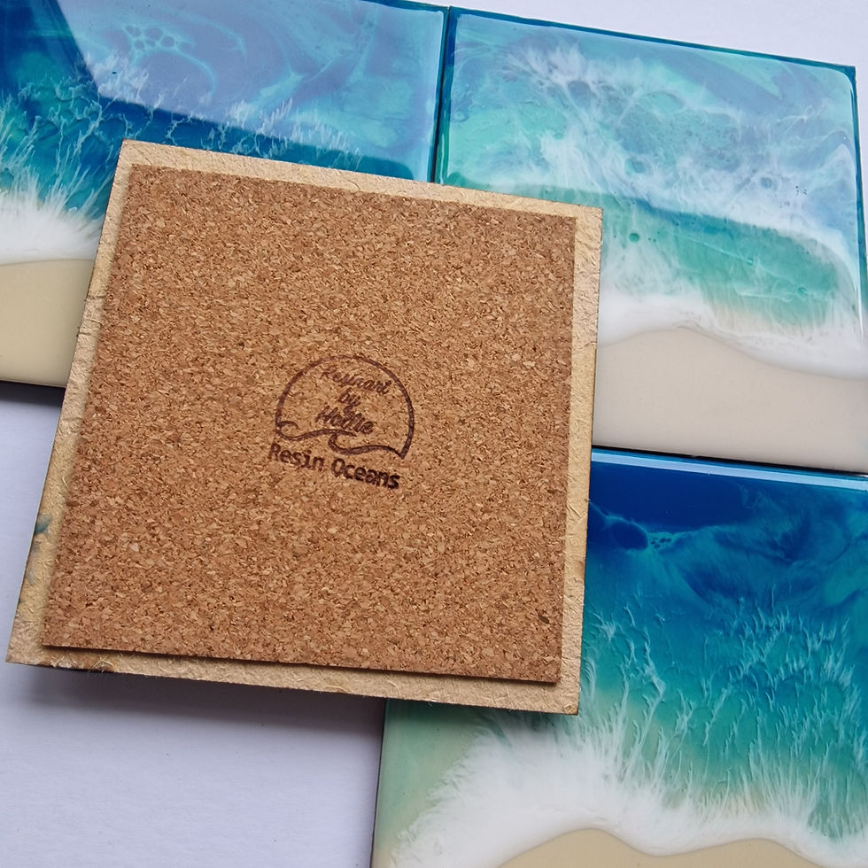Thumbnail: Set of 4 ocean Square coasters 