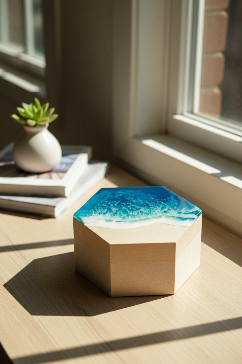 Thumbnail: Small Hexagon wave box