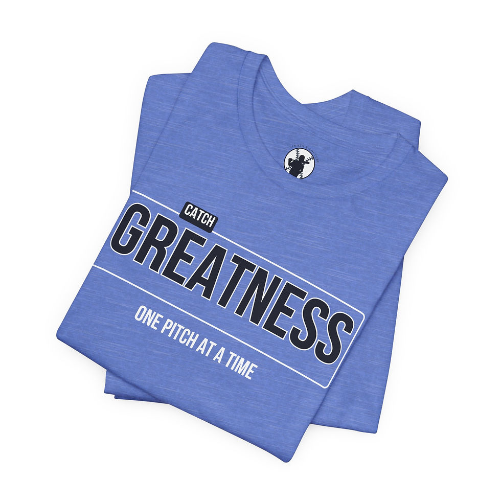 Thumbnail: Chase Greatness. One Pitch at a Time. | Adult Baseball Motivational Tee