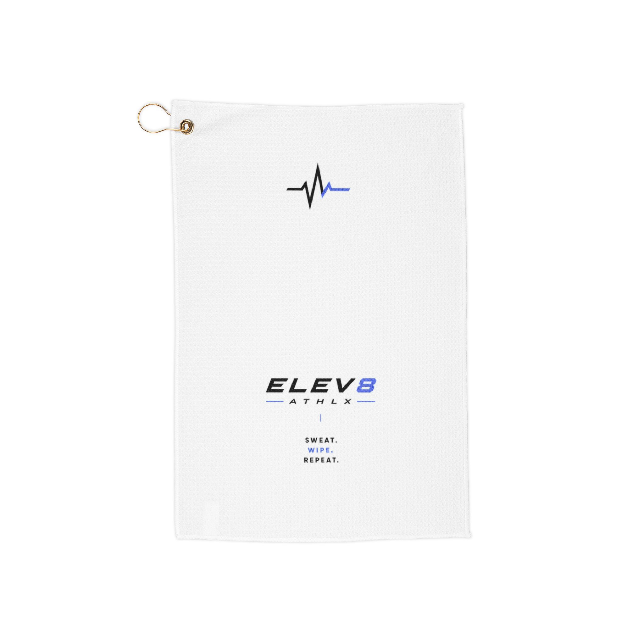 ELEV8 ATHLX Performance Sports Towel – White Microfiber Sports Towel with Clip