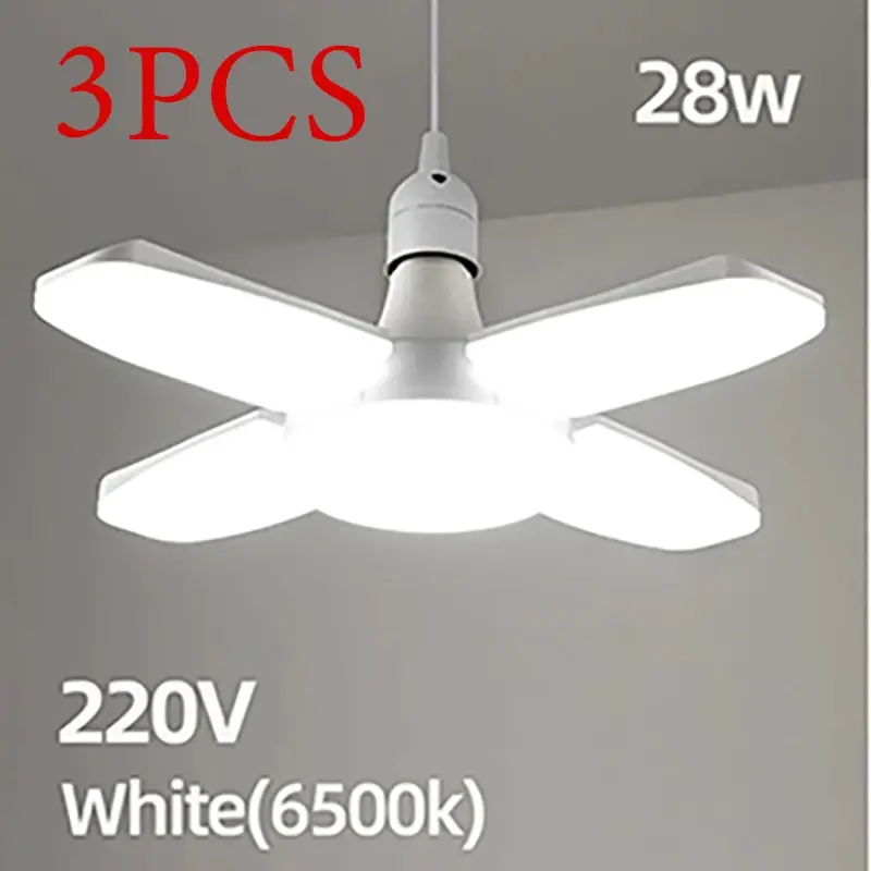 Miniatura: E27 Fan Shape LED Bulb AC85-265V 28W Foldable Led Light Bulb Lampada for Home