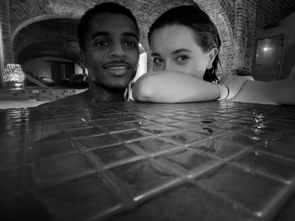 This weekend was all about celebrating your 21st, and I honestly couldn’t have asked for a nicer way to do it with you.
I dropped him the location pin and we met at one of our hotel favourites The Titanic. From the moment we went for food at the Gino D’Acampo Lounge, it already felt special. We hoped straight into the photobooth. Good food, good atmosphere, and even better company.
We ended the night at the Sky Bar, which made it even more memorable, just taking it all in together. The view of the Liverpool skyline.
Staying at the Titanic Hotel was such a lovely experience and the perfect place to relax and enjoy the occasion properly. Waking up the next day to our wonderful breakfast in bed, and afterwards we headed to the spa which was exactly what we needed. It was calm, peaceful, and a really nice way to slow things down after the celebrations.
For us, it is all about being together and making memories, and that’s what made it so perfect. Happy 21st birthday to my man, I’m so grateful to share moments