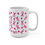 Thumbnail: Pink Ribbon Heart Mug - 15oz Breast Cancer Awareness Coffee Cup