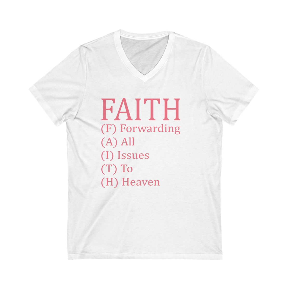 Faith Unisex Jersey Short Sleeve V-Neck Tee