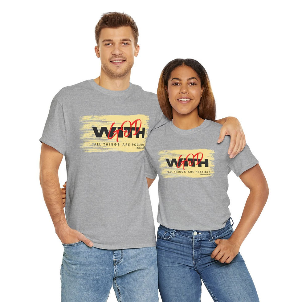 Thumbnail: With God....Unisex Heavy Cotton Tee