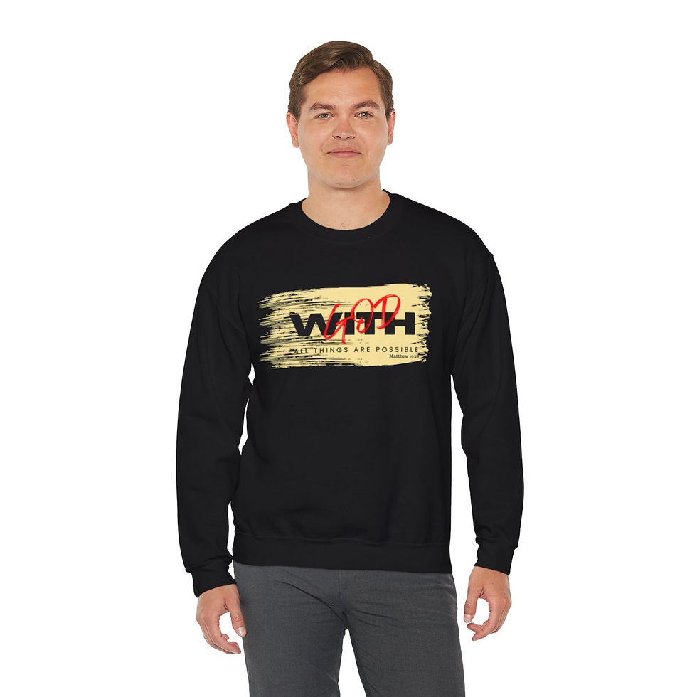 Thumbnail: With God.....Unisex Heavy Blend™ Crewneck Sweatshirt