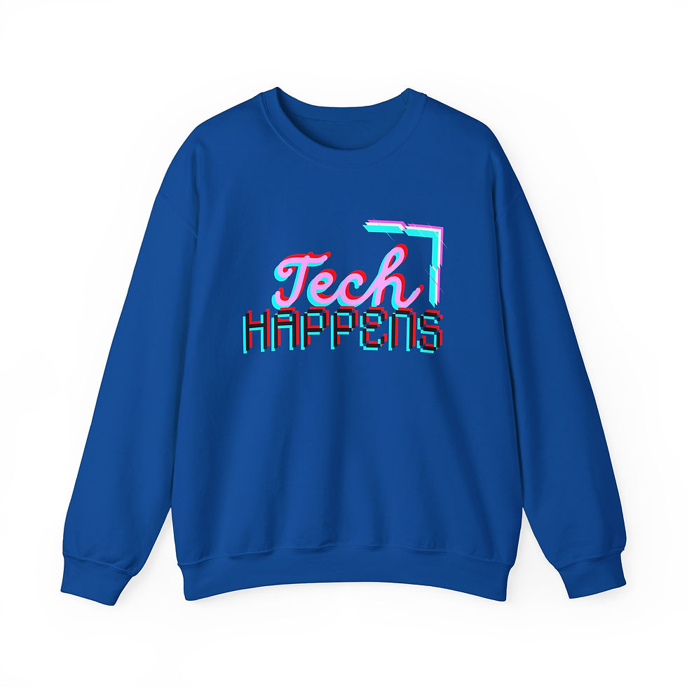 Thumbnail: Tech Happens Sweater | Trendy Unisex Crewneck for Tech Lovers