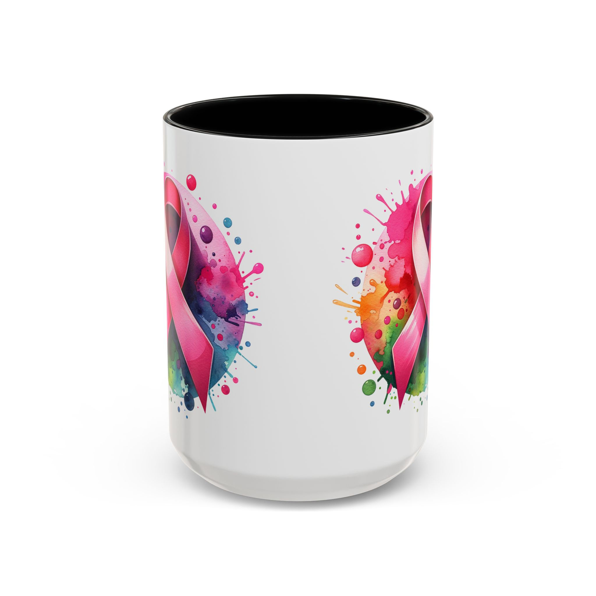 Inspirational Pink Ribbon Coffee Mug - Support Breast Cancer Awareness
