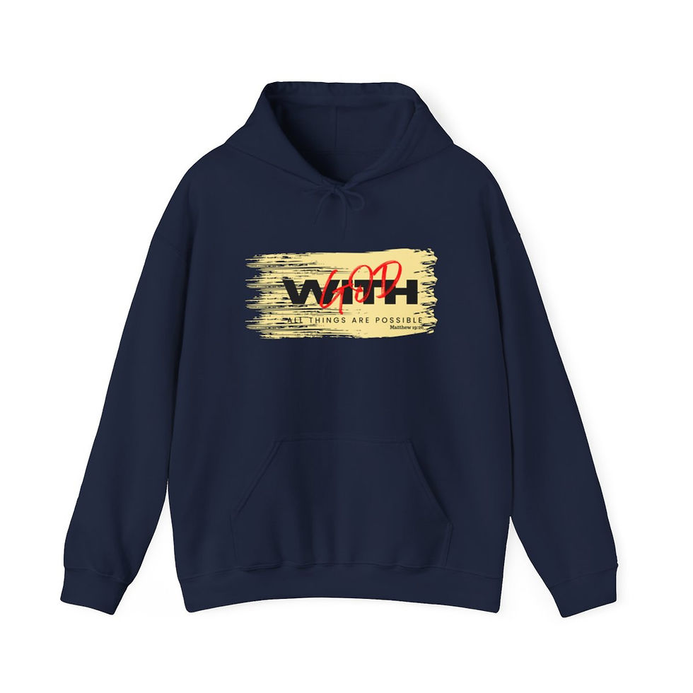 Thumbnail: With God Unisex Heavy Blend Hooded Sweatshirt