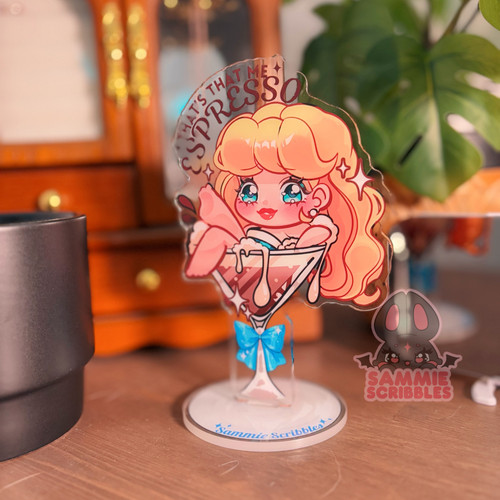 Sabrina Espresso Acrylic Stand | SammieScribbles