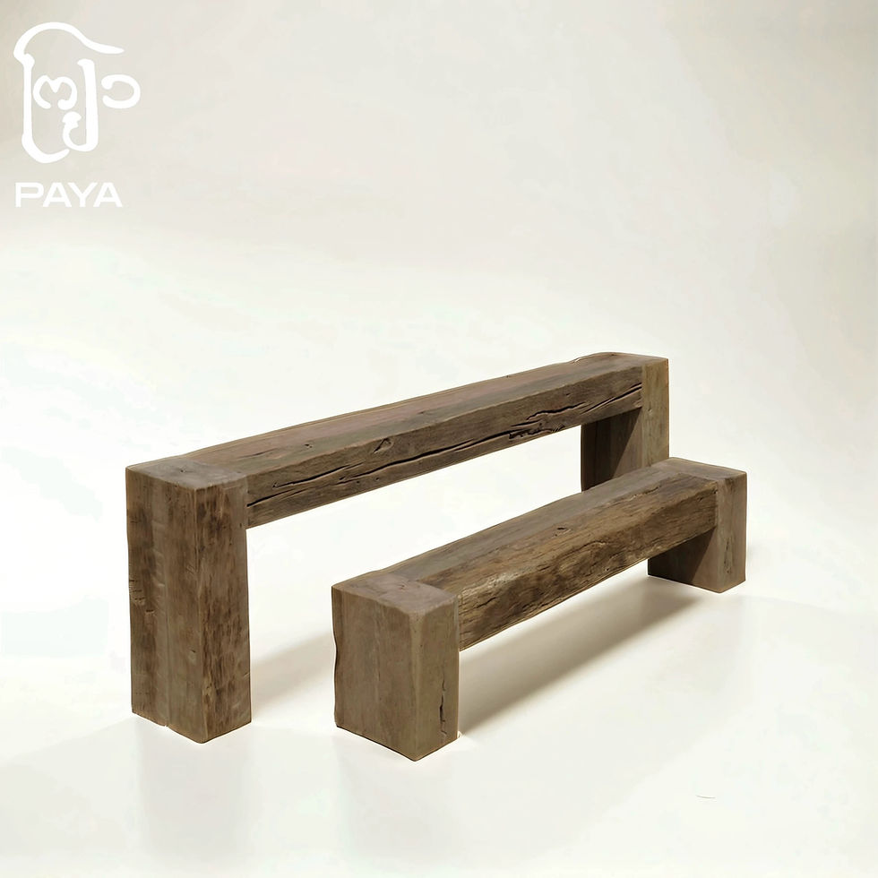 縮圖：Widened Real Wood Bench