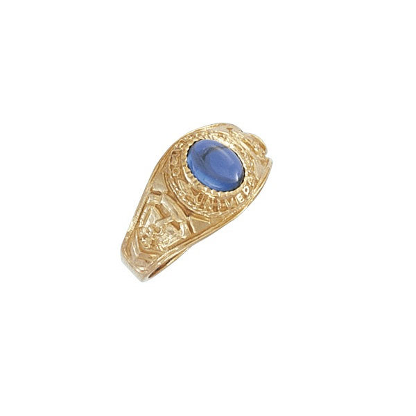 9kt yellow gold gents college ring