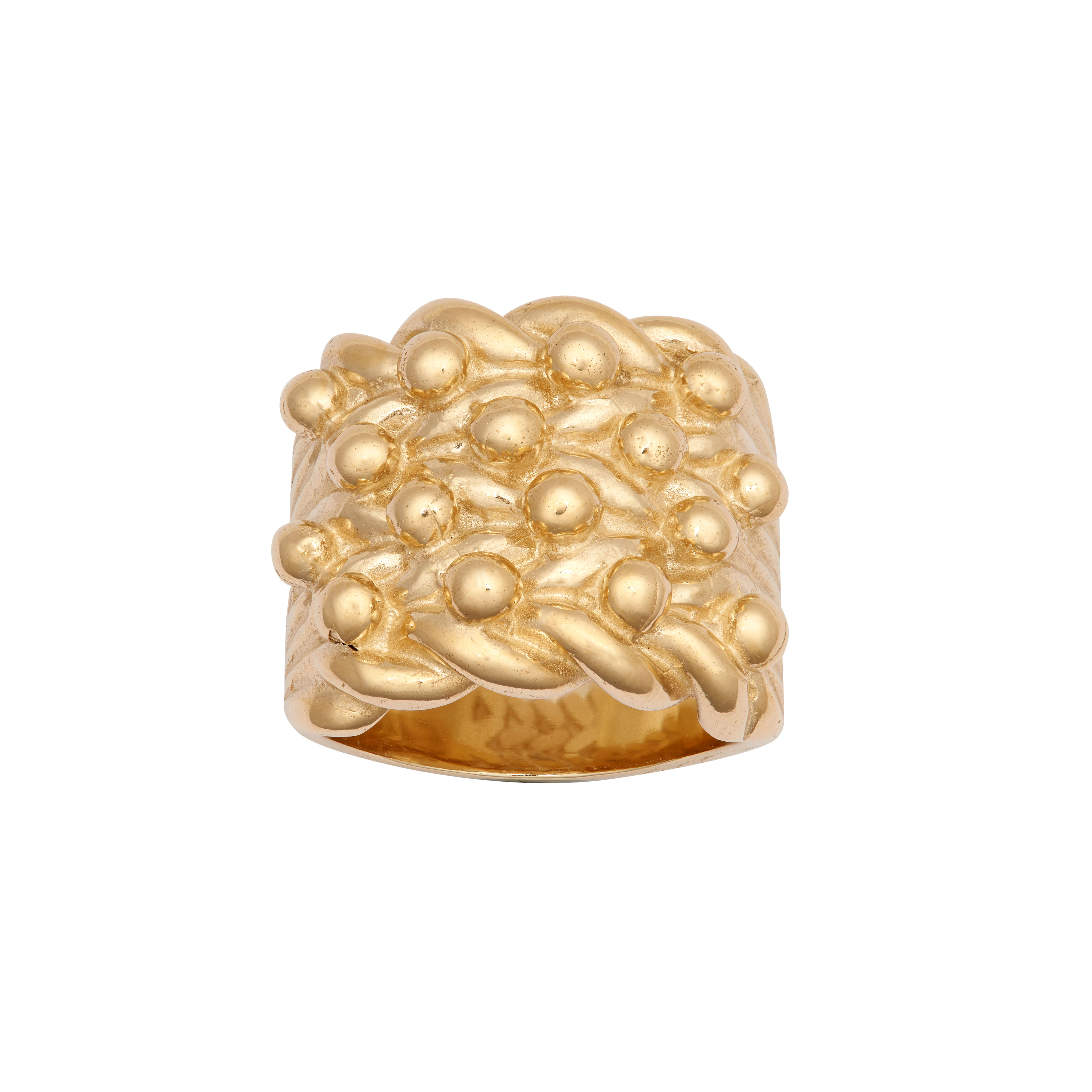 9kt yellow gold keeper ring