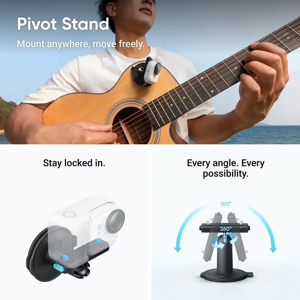 Thumbnail: Insta360 Go Ultra Creator Bundle Arctic White with tripod, pivot stand, and quick release mount