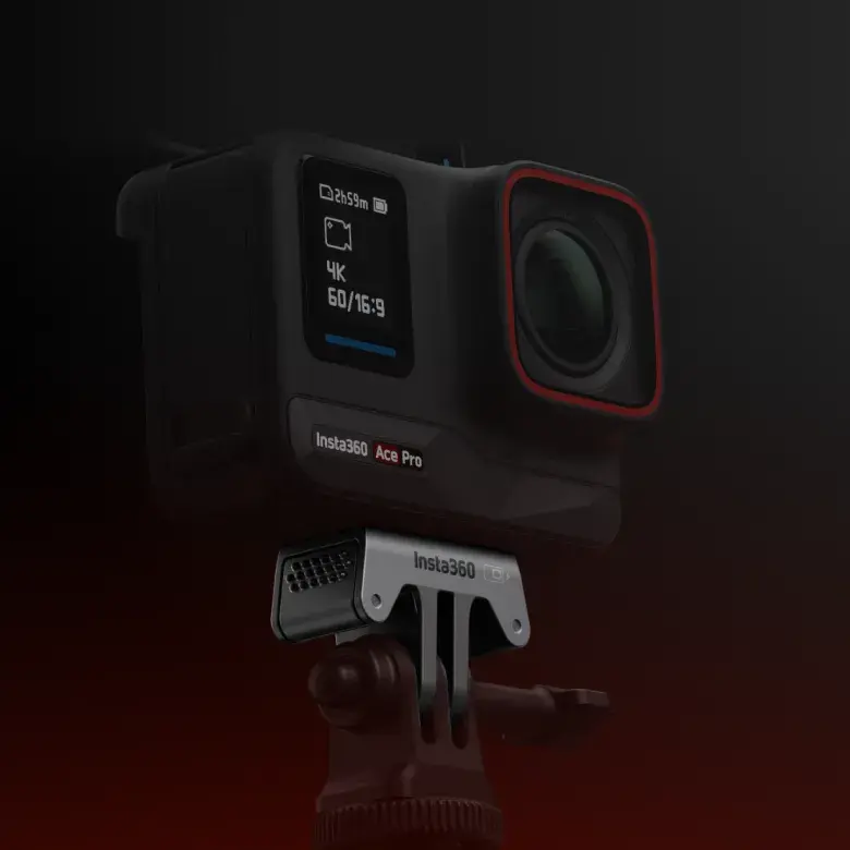Thumbnail: Insta360 Ace standard mount close-up adhesive base and pivot