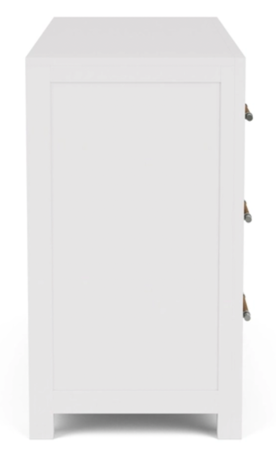 Thumbnail: White 56" 6-Drawer Dresser