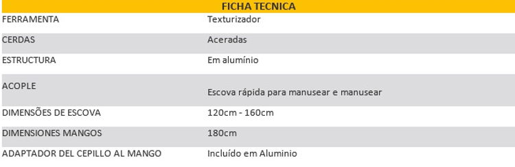 Vassoura texturizadora de concreto