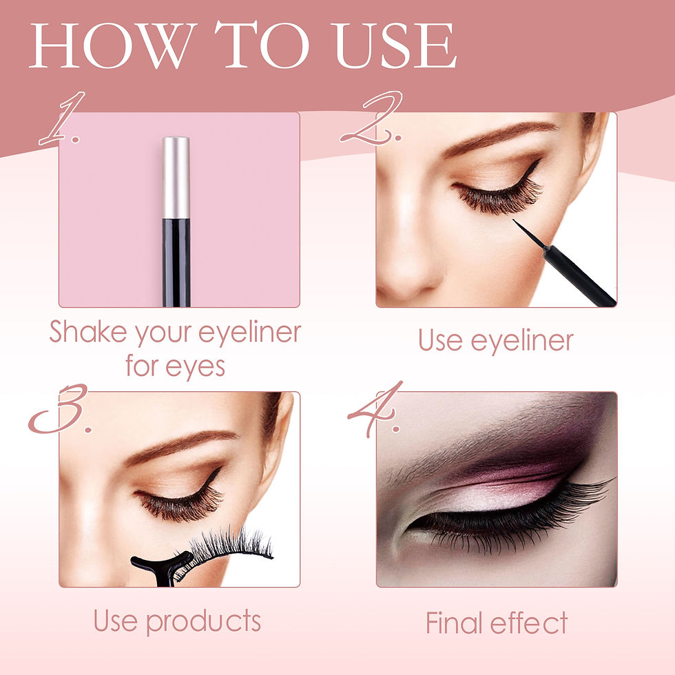Miniatura: 5 Rows 10 Pairs Magnetic FalNaturally se Eyelashes Thick Curled Black with Magne