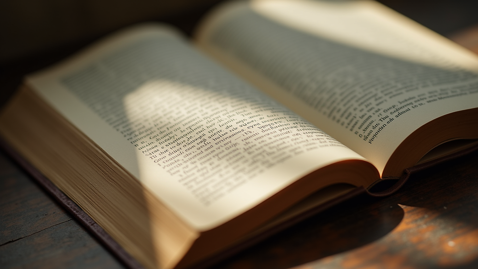 Close-up de livro antigo aberto com orações escritas