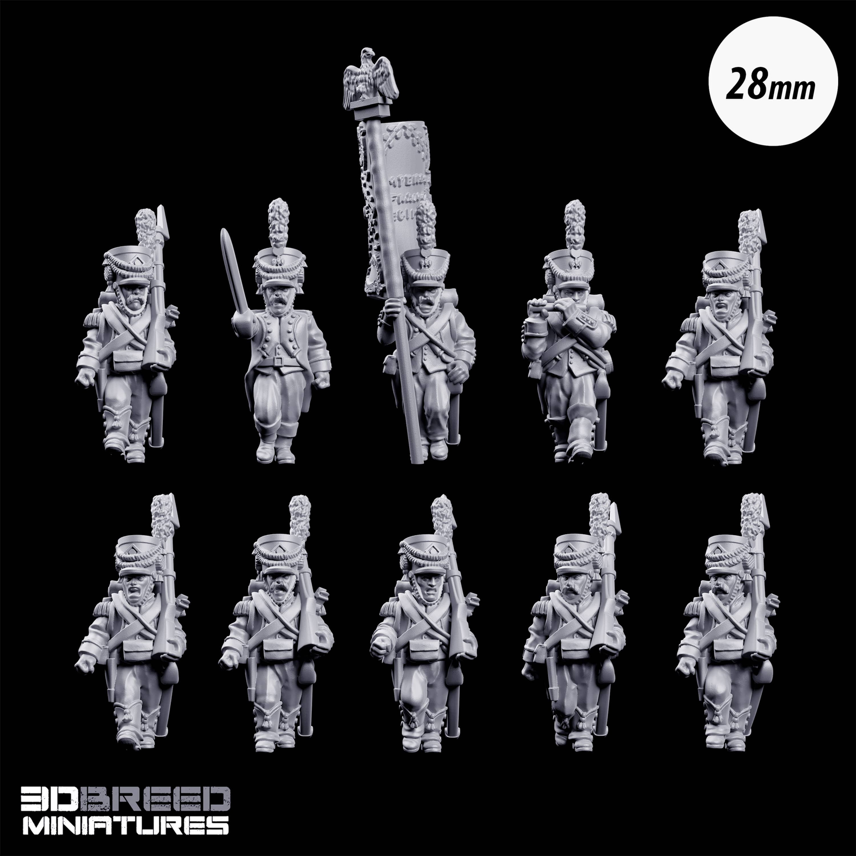 28mm Napoleonic French Tirailleurs Infantry