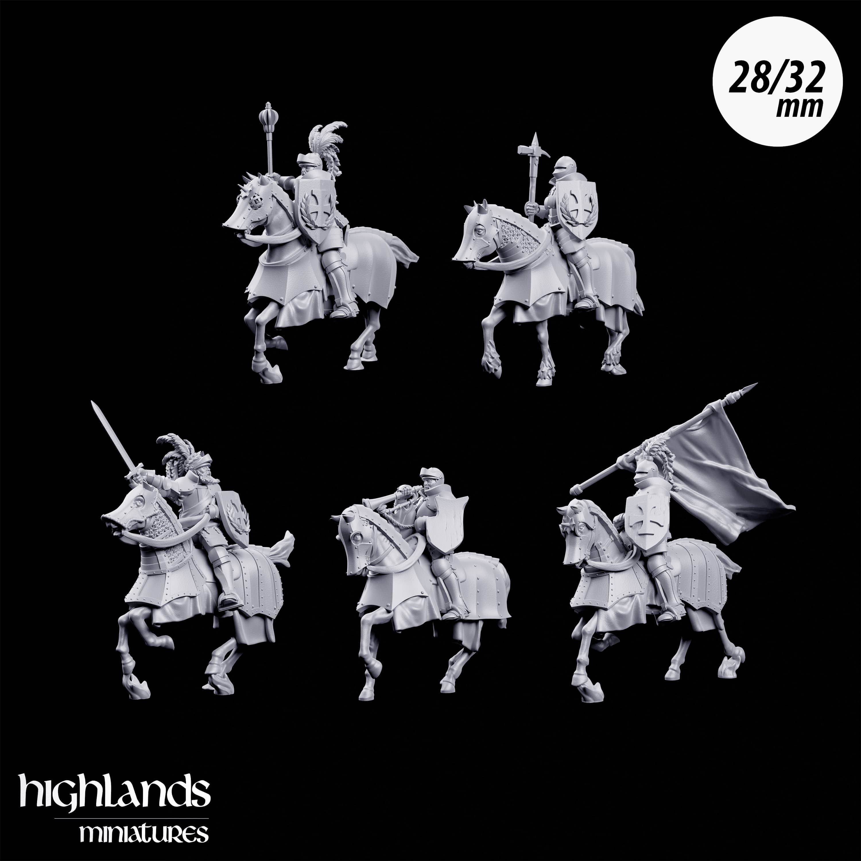 Sunland Mounted Knights with Hammer & Mace