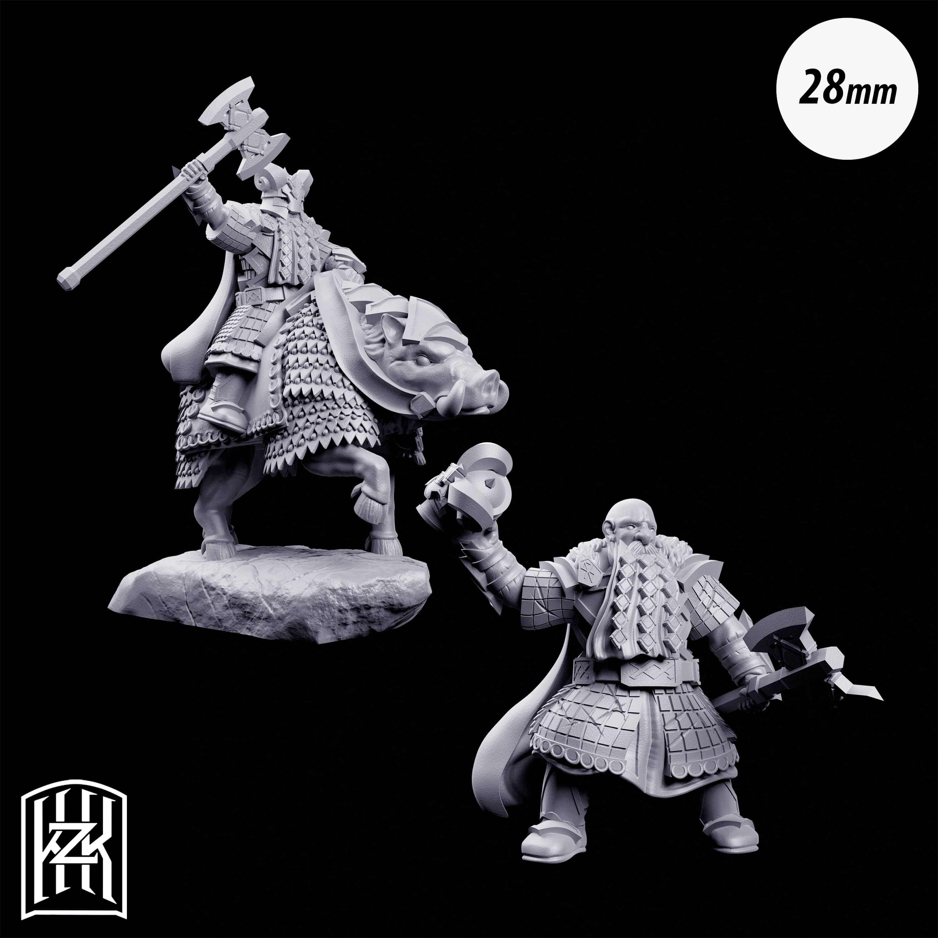 Dwarven King Khuznain StoneHand with Boar