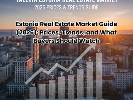 Tallinn Estonia apartment district skyline representing the 2026 Estonia real estate market prices and trends guide.