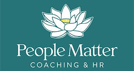 People Matter Coaching and HR Log with a teal Background