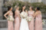 bride with her bridesmaids