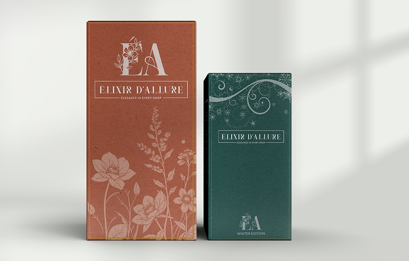 Embalasje til Elixir d'Allure parfymer