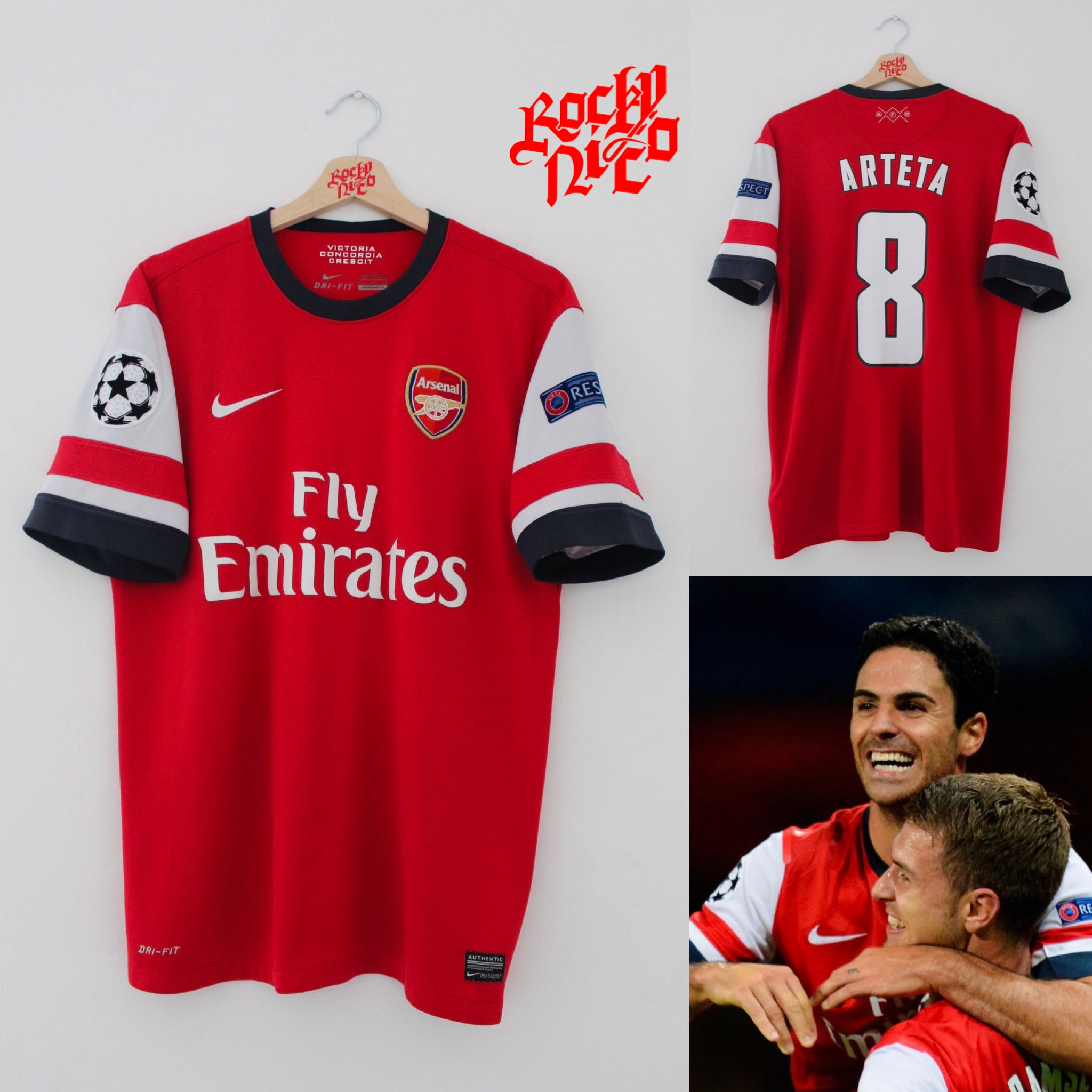 2012-14 Mikel Arteta UCL Home Shirt