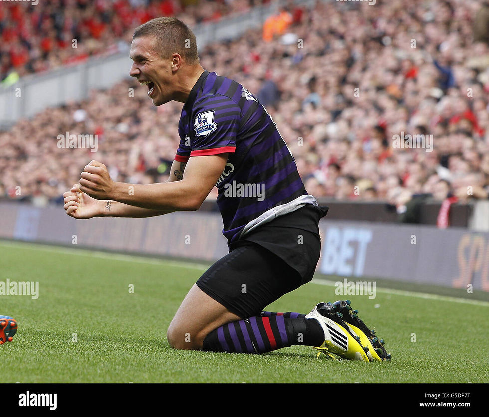 Thumbnail: 2012-13 Lukas Podolski Away Shirt (S) *Excellent*
