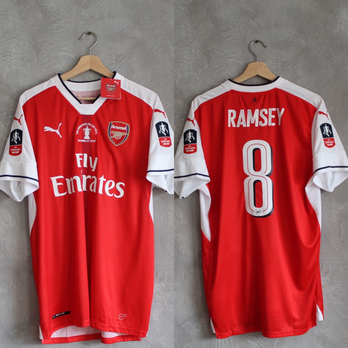アーセナル RAMSEY 8 正規品 M 2017 FAカップファイナル　シャツ 2017 Aaron Ramsey FA Cup Finals Arsenal Home Shirt BNWT (L