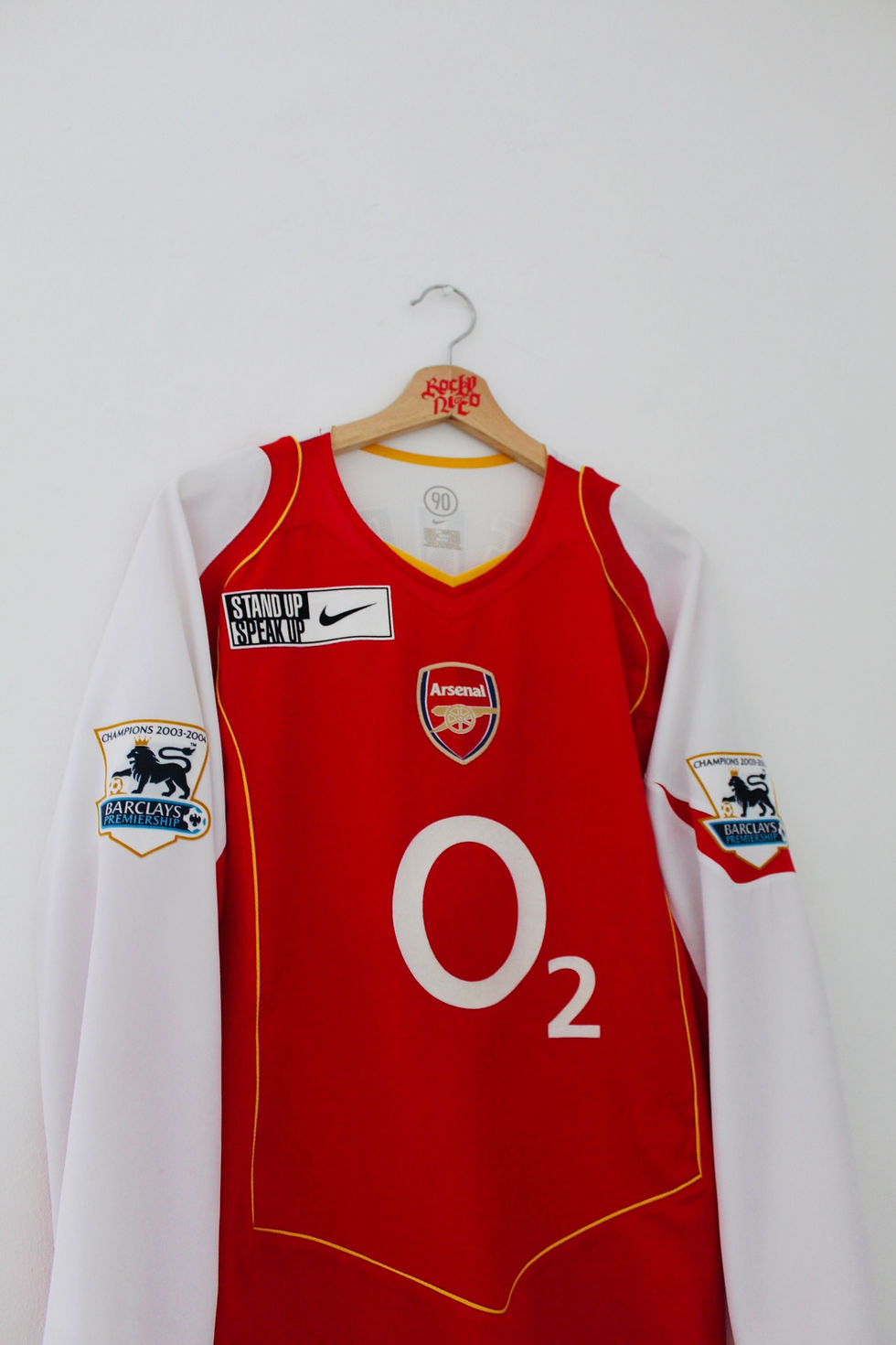 Thumbnail: 2004-05 ANY NAME Stand Up Speak Up or w/o Patch Home Shirt 