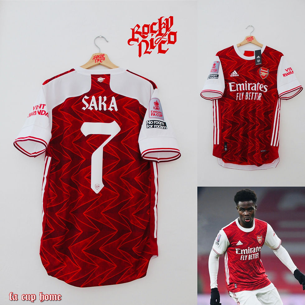Thumbnail: 2020-21 Bukayo Saka FA Cup Authentic Home Shirt *BNWT*