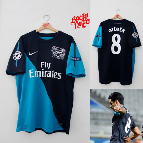 2011-12 Mikel Arteta Arsenal UCL Away Shirt (L) *Excellent