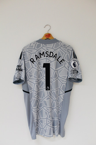 2022-23 Aaron Ramsdale Grey Authentic GK Shirt (L) | rockynico