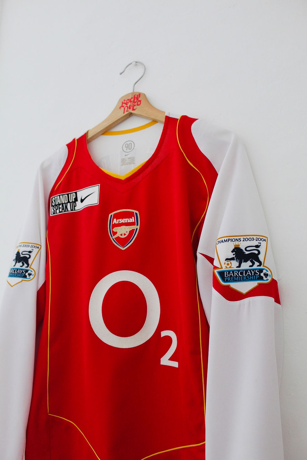 Thumbnail: 2004-05 ANY NAME Stand Up Speak Up or w/o Patch Home Shirt 