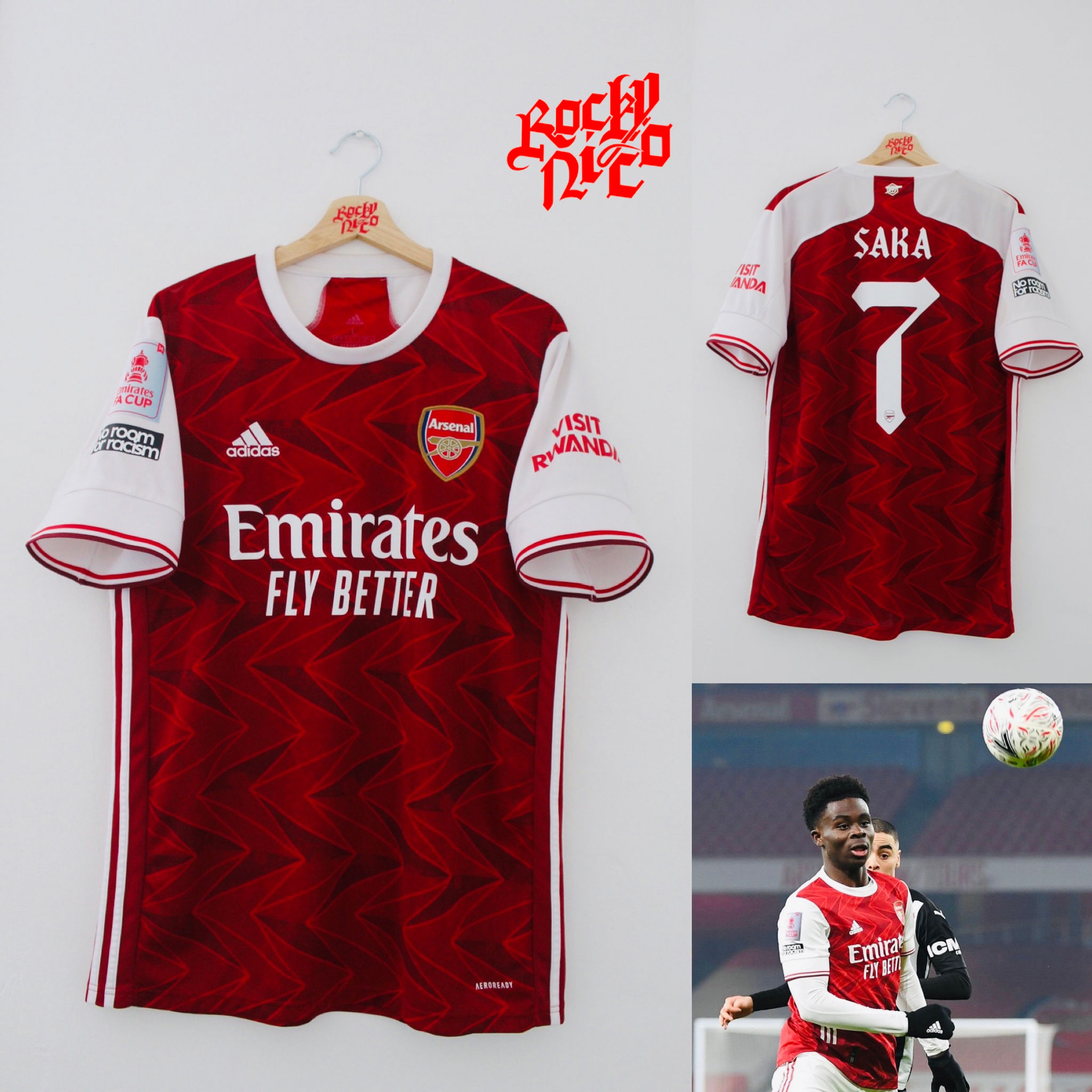 2020-21 Bukayo Saka FA Cup Shirt (L)