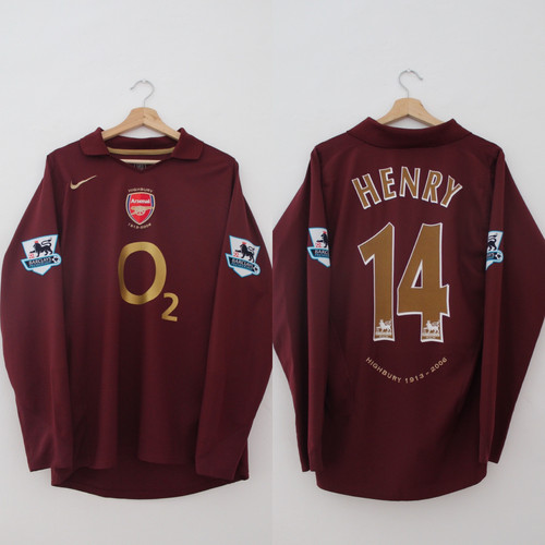 2006 Arsenal Thierry Henry Maroon Arsenal Jersey 2005-06 Thierry